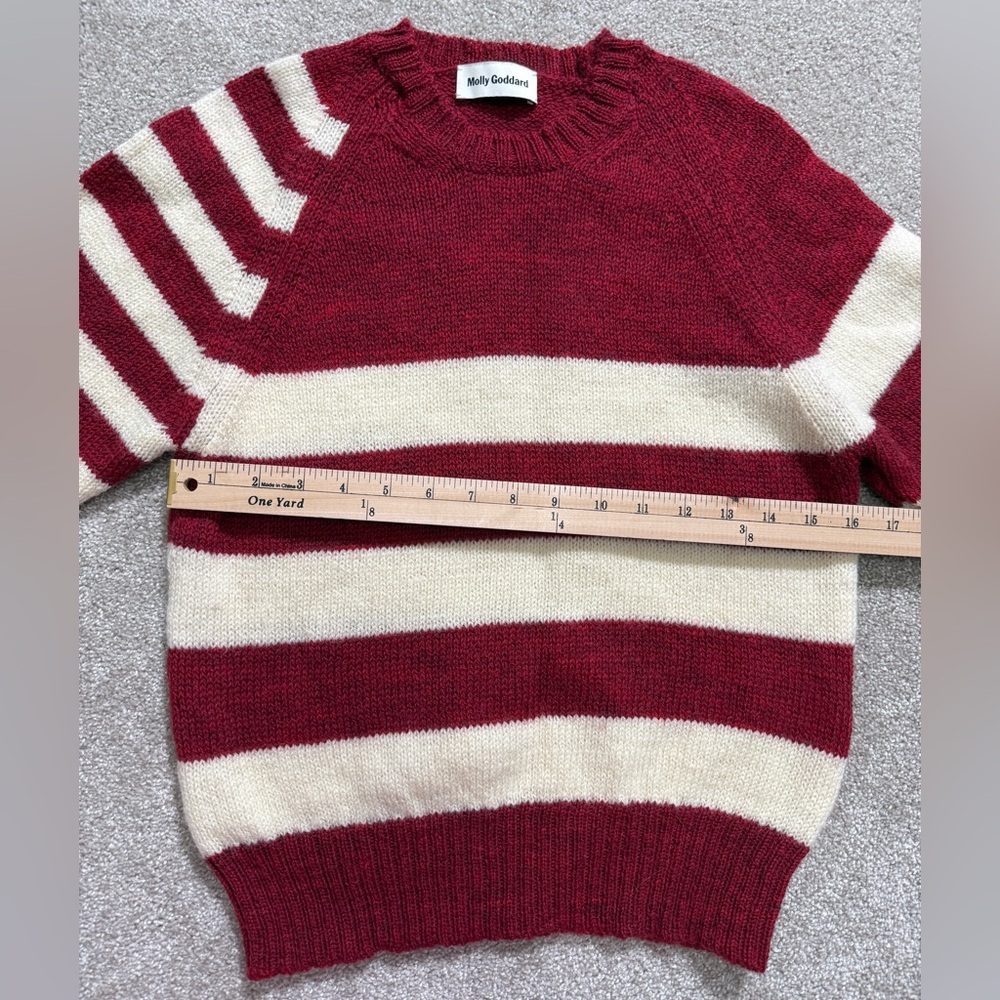 MOLLY GODDARD Red and Cream Striped Sweater - Picture 6 of 13